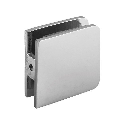 Glass clamps for frameless shower door hardware