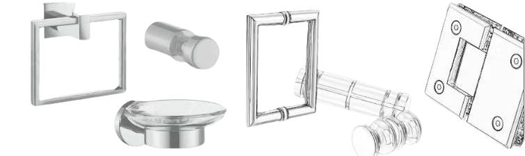 Shower door hinge for frameless glass doors
